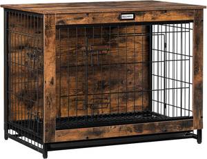 HOOBRO |  Dog Crate Furniture is a 32.5" indoor kennel for medium and small dogs.