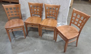 lot 24 image: 4 Wooden Dining Chairs