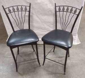 lot 28 image: Matching Metal Dining Chairs