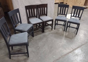 lot 16 image: 6 Dining Chairs 4 Are Painted Grey