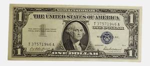 lot 15 image: 1957 - Mint- $1 Federal Reserve Note