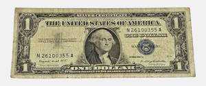 lot 25 image: 1957-A -  $1 Federal Reserve Note