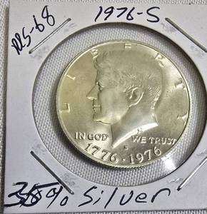 lot 51 image: 1976-S MS-68 Half Dollar - 35% Silver