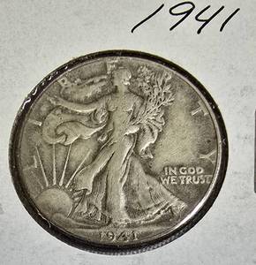 lot 69 image: 1941 Walking Liberty Half Dollar