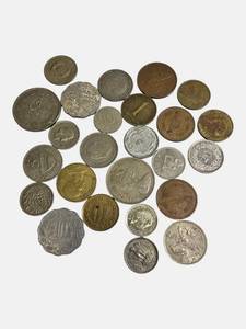 lot 104 image: Old foreign coins from various countries around the world.