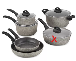 lot 33 image: Ballarini Parma Non-Stick Cookware Set, 8 Piece (Missing 1 Pot & Cover)