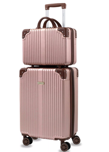 lot 76 image: Puche Trsor Carry-on Vanity Trunk Luggage, Set of 2