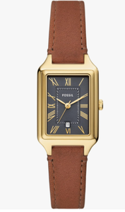 lot 190 image: Fossil Raquel Womens Three-Hand Date Medium Brown Leather Watch 23mm