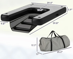 lot 230 image: PawHut Inflatable Dog Boat Ramp Up to 286 lbs, for Boat, Dock, Lake, Non-Slip, Safe & Easy