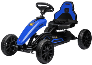 lot 233 image: Aosom Kids Pedal Go Kart w Swing Axle, Shock-Absorbing Wheels, Blue