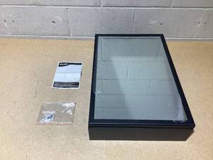 lot 103 image: Kleankin Mirror Medicine Cabinet Black 24x16x5