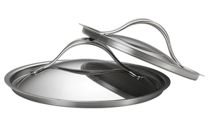 lot 134 image: Anolon Nouvelle Copper Stainless Steel 8-12-Inch and 10-Inch Cookware Lids