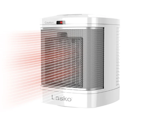 lot 172 image: Lasko 1500W Bathroom Space Heater with ALCI Safety Plug and Timer, CD08200, White