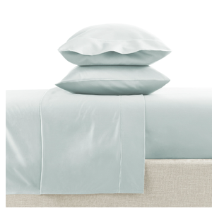 lot 175 image: Hotel Style 4-Piece 600 Thread Count Blue Egyptian Cotton Adult Bed Sheet Set, Full