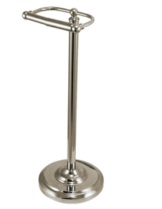 lot 187 image: Kingston Brass CC2008 Classic Pedestal Paper Holder, Brushed Nickel,21-12 Length