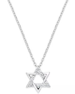 lot 193 image: MCYS Diamond Star of David Pendant Necklace in Sterling Silver (110 ct. t.w.)