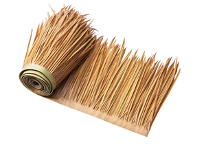 lot 235 image: VEVOR - Artificial Thatch Grass Roof, 1.6 x 16.4 ft Mexican Style Tiki Bar Hut Skirt Thatch Roofing Roll - Yellow