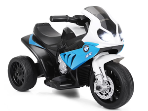 lot 257 image: Costway Kids Ride On Motorcycle BMW Licensed 6V Electric 3 Wheels Bicycle Music & Light Blue