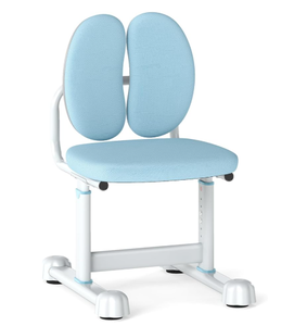 lot 259 image: Costzon Kids Desk Chair, Ergonomic Student Study Chair with Adaptive Double Backrest, Adjustable Seat Height & Armless Design, Children Computer Chair for Boys Girls 6-12 (Blue)