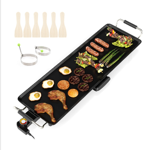 lot 266 image: Costway ES10483US 27 in. Electric Griddle Nonstick BBQ Grill with Adjustable Temperature - Small