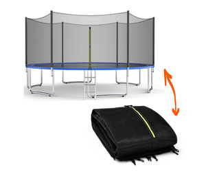 lot 279 image: Costway Trampoline Replacement Protection Enclosure Net with Zipper - 12 feet