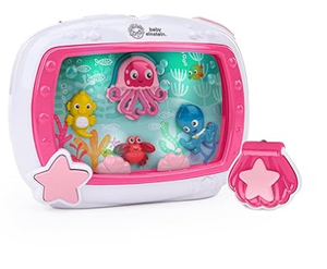 lot 410 image: Baby Einstein Sea Dreams Soother Musical Crib Toy and Sound Machine, Pink, Newborn and up