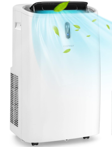 lot 375 image: COSTWAY Portable Air Conditioner, 14000 BTU AC Unit with Cool, Fan, Heat & Dehumidifier, Alexa Voice-Enabled, with WiFi Smart App Control,Cools up to 700 Sq. Ft