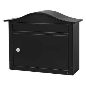 lot 16 image: Architectural Mailboxes Saratoga Black, Medium, Steel, Locking Wall Mount Mailbox