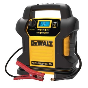 lot 20 image: DEWALT 1600 Peak Amp Jump Starter with Digital Compressor and USB Power Bank