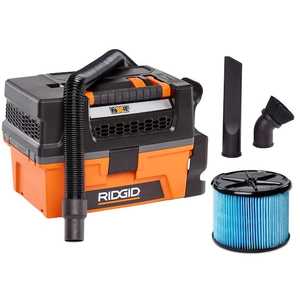 lot 25 image: RIDGID 3 Gal. 5.0 Peak HP NXT Shop Vacuum with Filter & 1-78 in. Locking Extension Wand