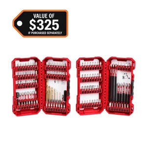 lot 76 image: Milwaukee SHOCKWAVE Impact Duty Alloy Steel Screw Driver Bit Set (125-Piece)