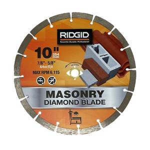 lot 108 image: RIDGID 10 in. Segmented Diamond Blade
