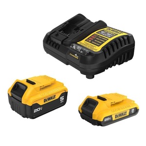 lot 119 image: DEWALT 20V MAX Lithium-Ion Battery Kit with 5.0Ah and 2.0Ah Battery and Charger