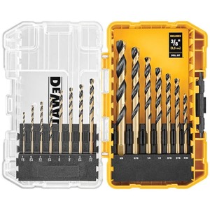 lot 127 image: DEWALT Black and Gold Twist Drill Bit Set (15-Piece)