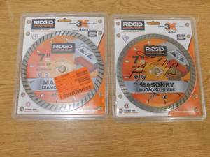 lot 186 image: (2) RIDGID 7 in. Turbo Diamond Blade