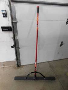 lot 198 image: Libman 36 in. High Power Smooth Surface Push Broom Set with Brace and 60 in. Steel Handle