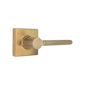 lot 192 image: (2) Defiant Tonebridge Brushed Gold HallCloset Door Handle with Square Rose