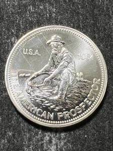 lot 16 image: 1984 ENGELHARD PROSPECTOR 1 TROY OZ .999 FINE SILVER
