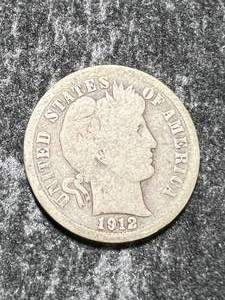 lot 19 image: 1912 US BARBER DIME