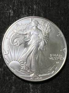 lot 36 image: 2022 AMERICAN SILVER EAGLE 1 TROY OZ .999 FINE SILVER