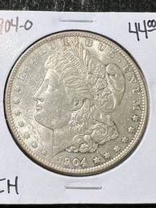 lot 37 image: 1904-O US MORGAN SILVER DOLLAR