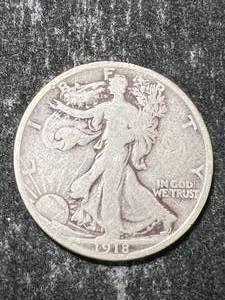 lot 40 image: 1918-S US WALKING LIBERTY HALF DOLLAR