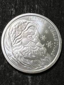 lot 47 image: 1 TROY OZ .999 FINE SILVER 2025 MERRY CHRISTMAS ROUND