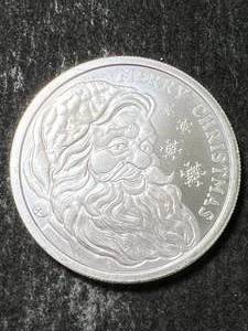 lot 57 image: 1 TROY OZ .999 FINE SILVER 2025 MERRY CHRISTMAS ROUND
