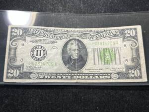 lot 72 image: 1934 US GREEN SEAL $20 BILL