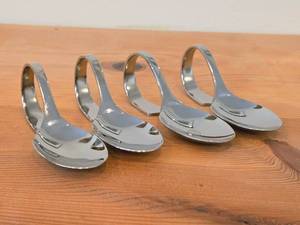 lot 1152 image: Lot of (4) 226-grams (total) Happy Appetizer Spoons - Cromargan by WMF