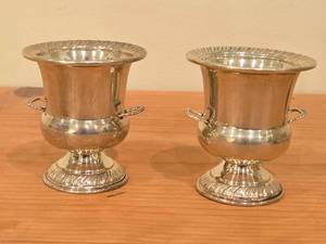 lot 1176 image: Lot of (2) 57-grams (total) Sterling Silver Goblet Cups by Lord Silver Inc. 2 34 x 2 12