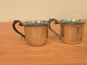 lot 1167 image: Lot of (2) 280-grams (total) Sterling Silver Baby Cup - Classic by Empire 2 12 x 3 12