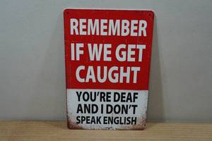 lot 174 image: Novelty Metal Sign - If We Get Caught