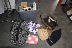 lot 214 image: Assorted Hand Bags and Home Dcor